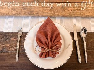 Candlestick Napkin Fold