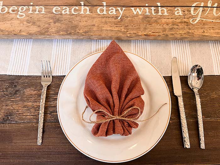 Candlestick Napkin Fold